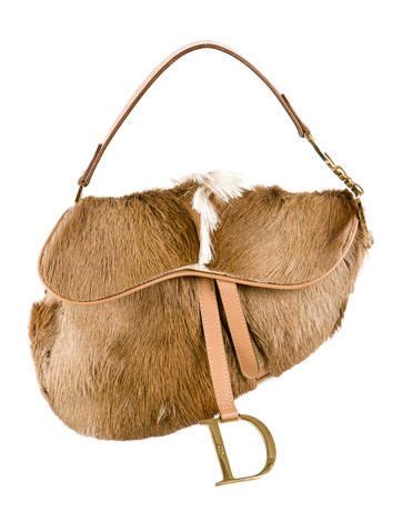 fur dior saddle bag